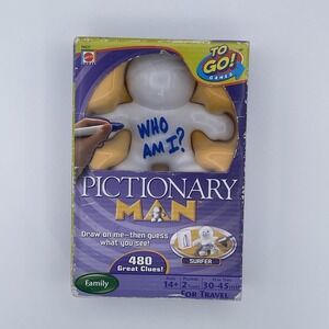 Pictionary Man To Go Travel Edition Game Mattel‎ R6537 480 Clues New Contents